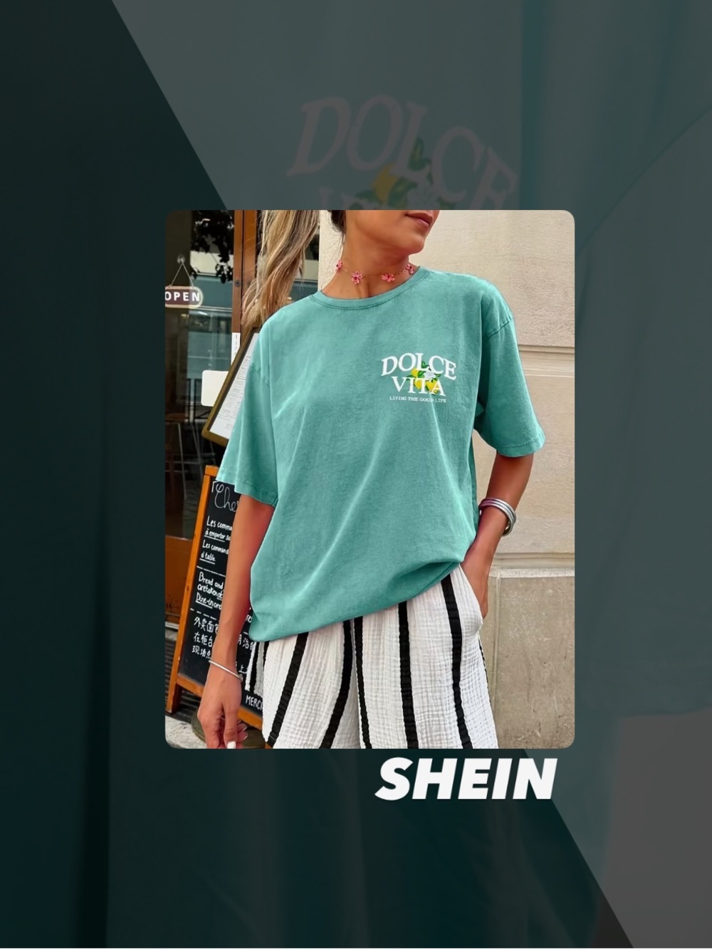 EUC SHEIN Dolce Vita Graphic Tee Shirt